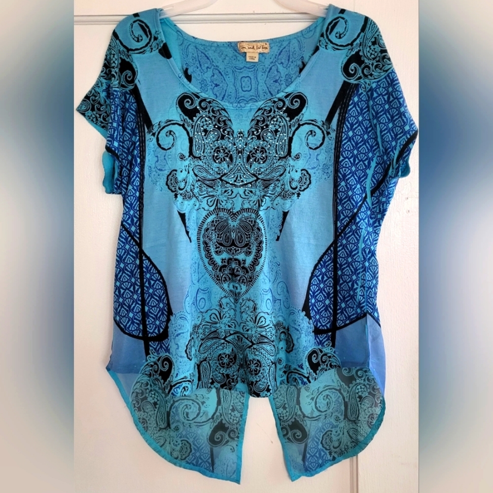 One World cap sleeve top